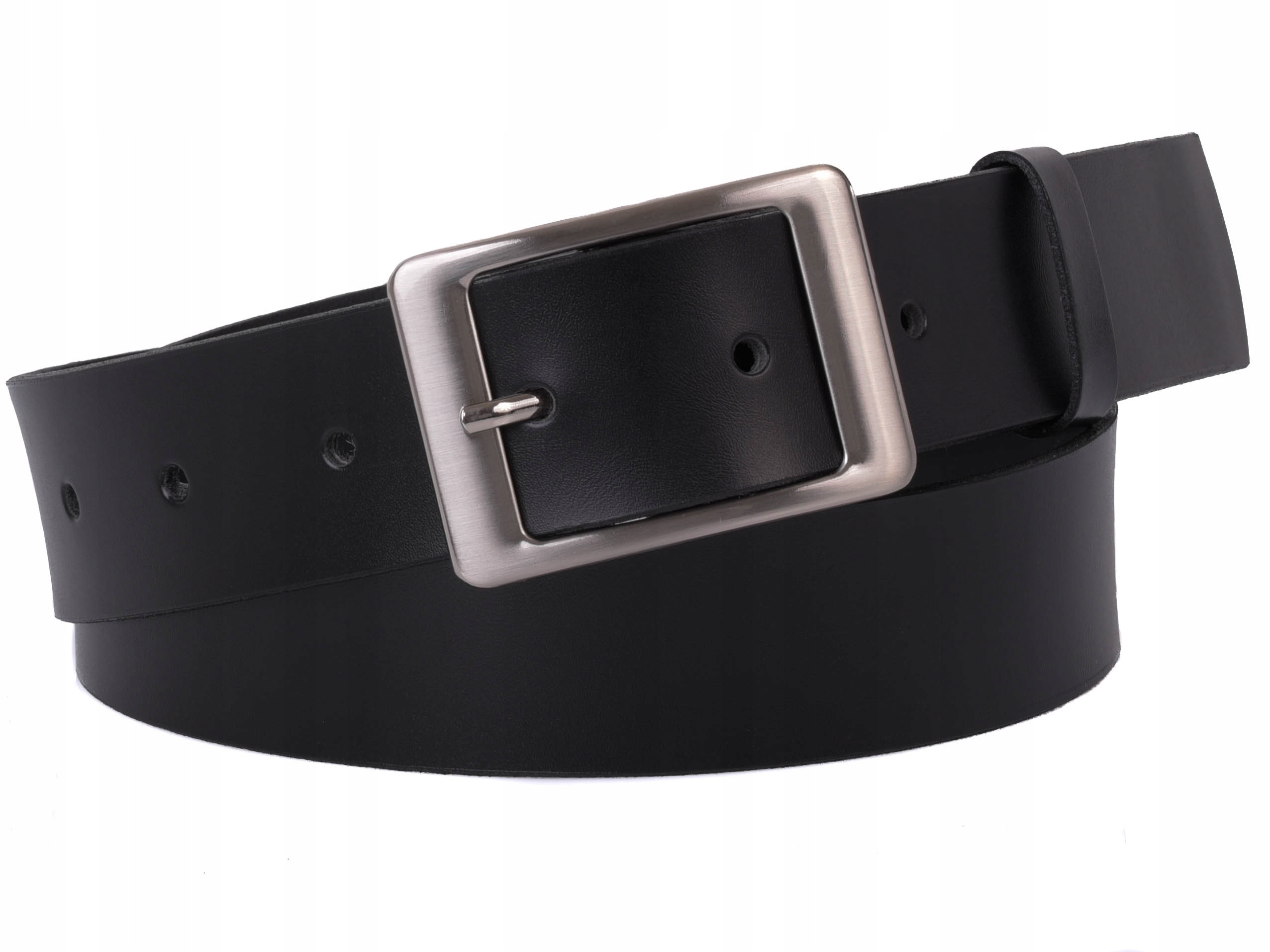 

Damski Skórzany pasek 4cm Czarny |75obw