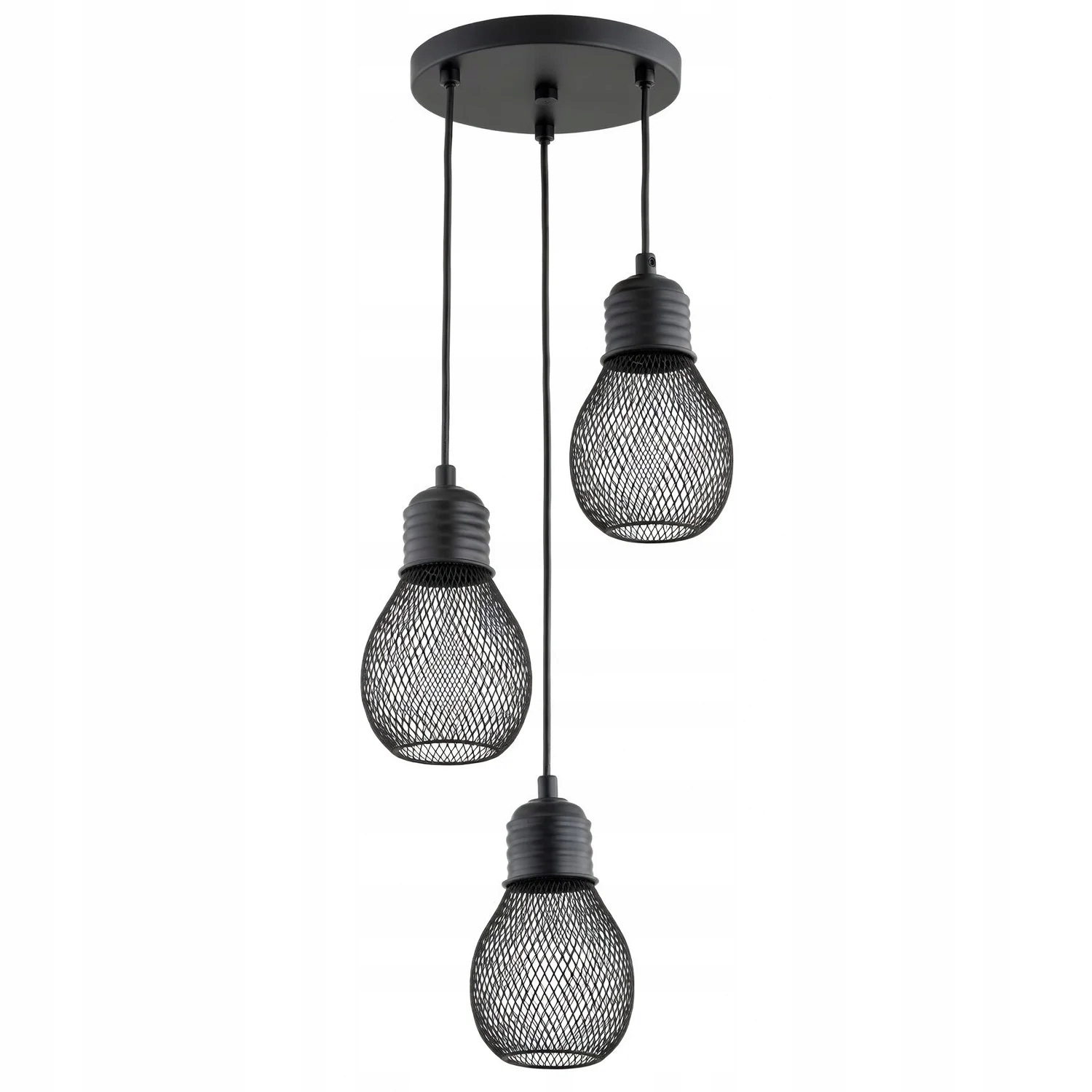 Alfa Pikolo závěsná lampa industriální černá síť 3xE14 10W