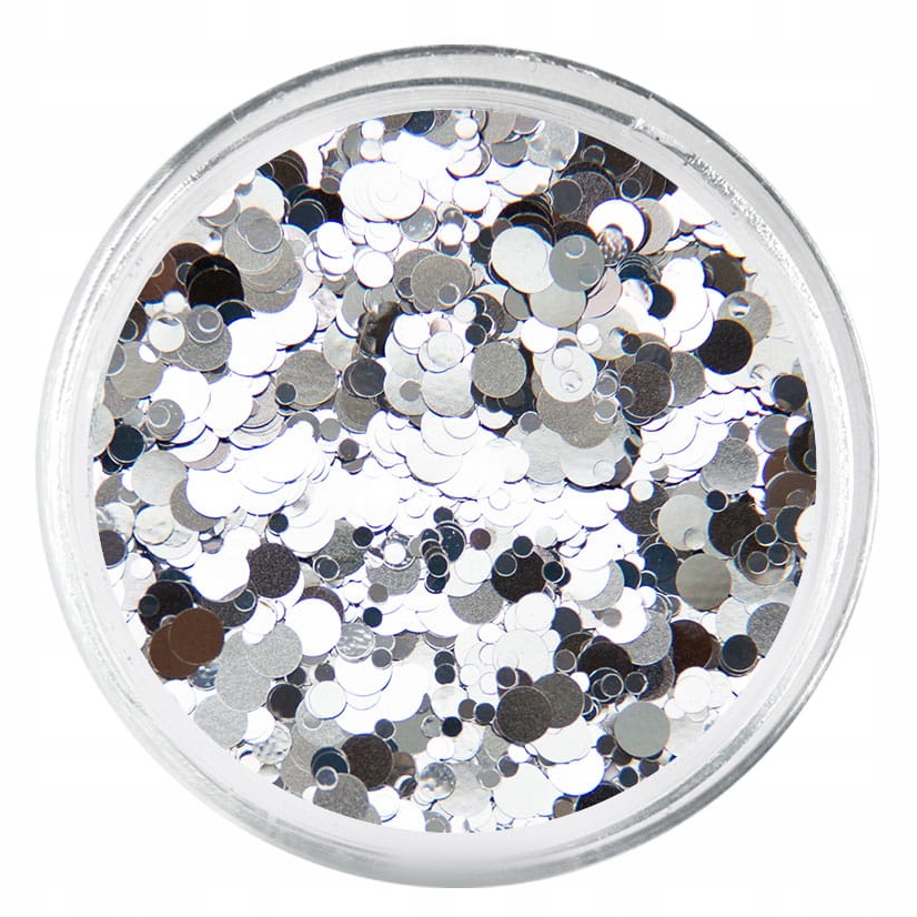 

Ozdoba Kółka Cekiny Piegi Do Paznokci Silver Drops