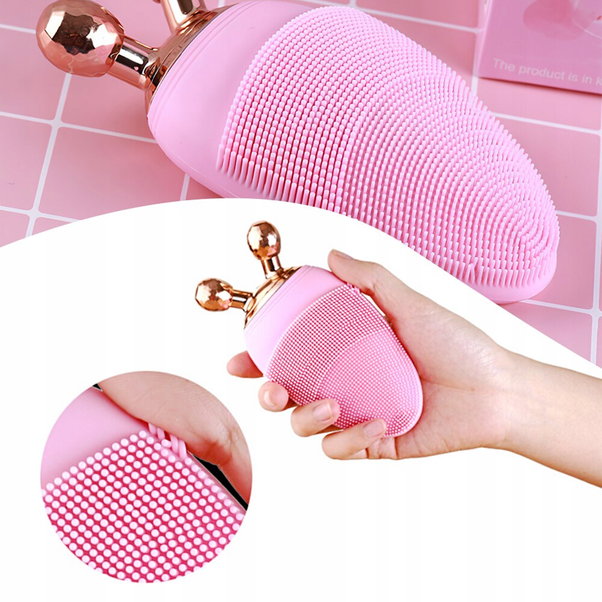 SZCZOTKA SONICZNA MASAŻER DO TWARZY CIAŁA 3D Głębokość produktu 3 cm