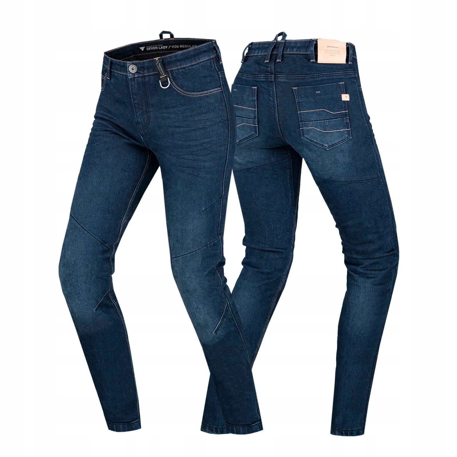 SHIMA DAMSKIE SPODNIE JEANSY MOTOCYKLOWE OCHRANIACZE DEVON LADY DRK BLU 32 Rozmiar 32