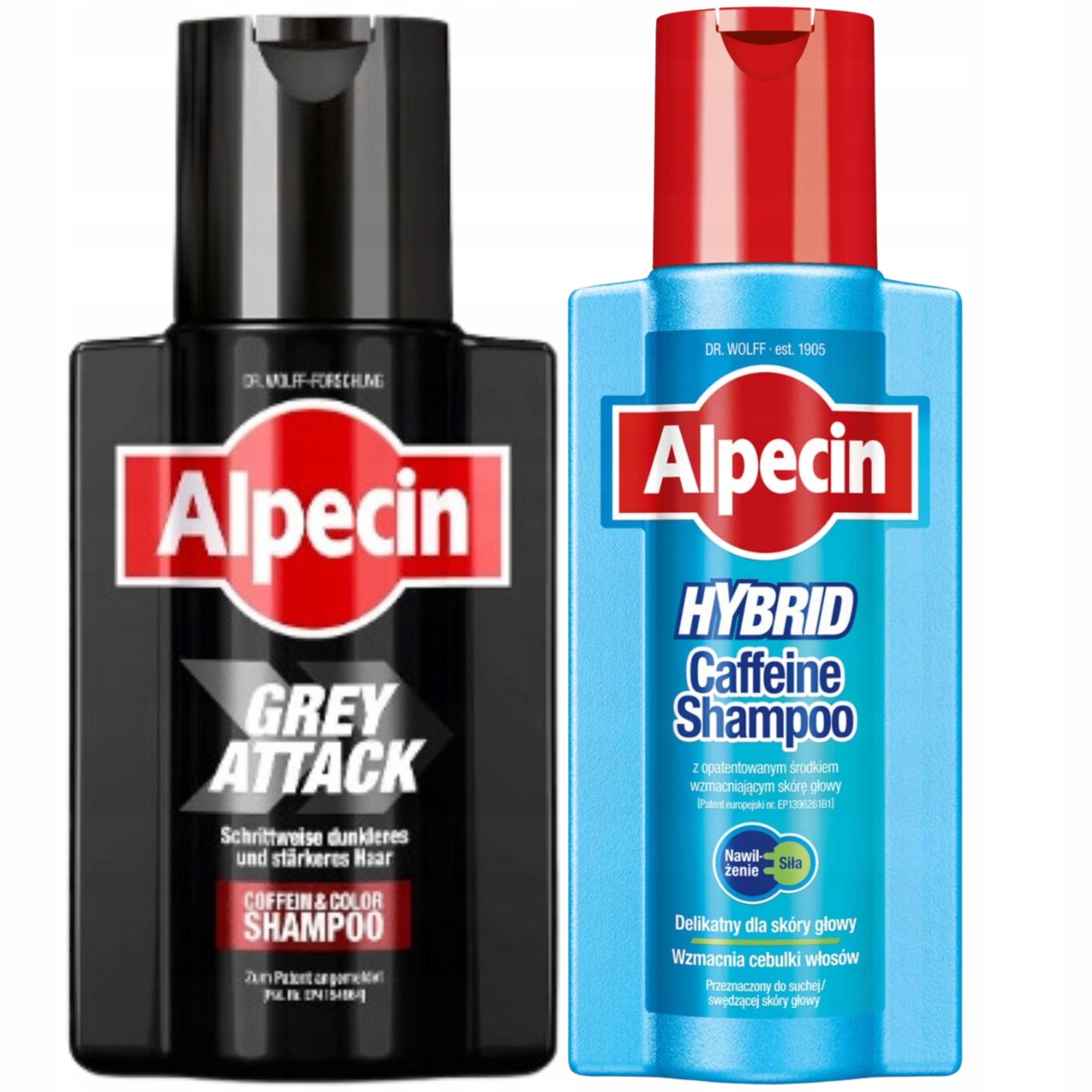 SZAMPON ALPECIN GREY ATTACK NA SIWE WŁOSY DLA MĘŻCZYZN 200ML + GRATIS