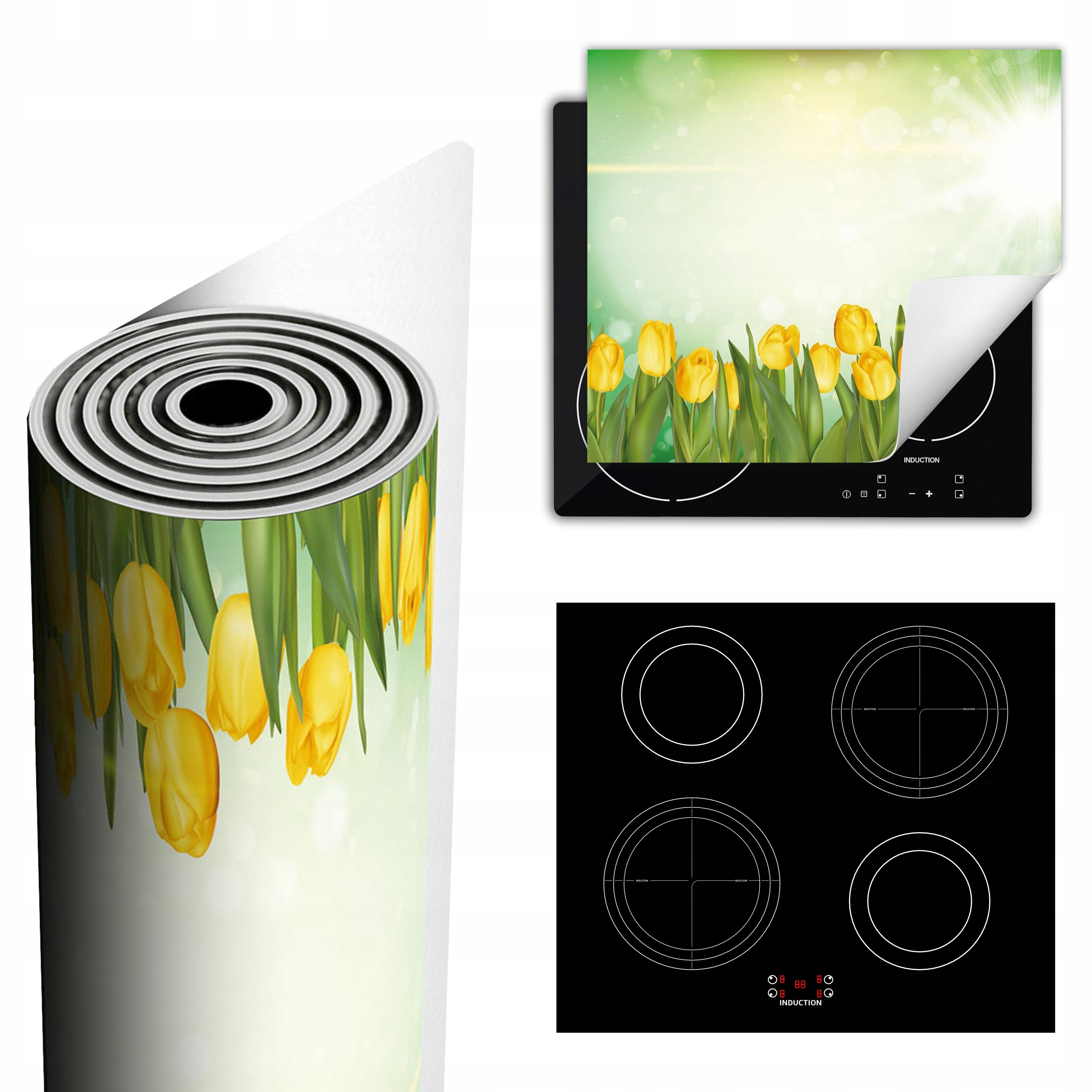 Ochranná Podložka Na Sporák Má Více Místa 60x52 tulipány