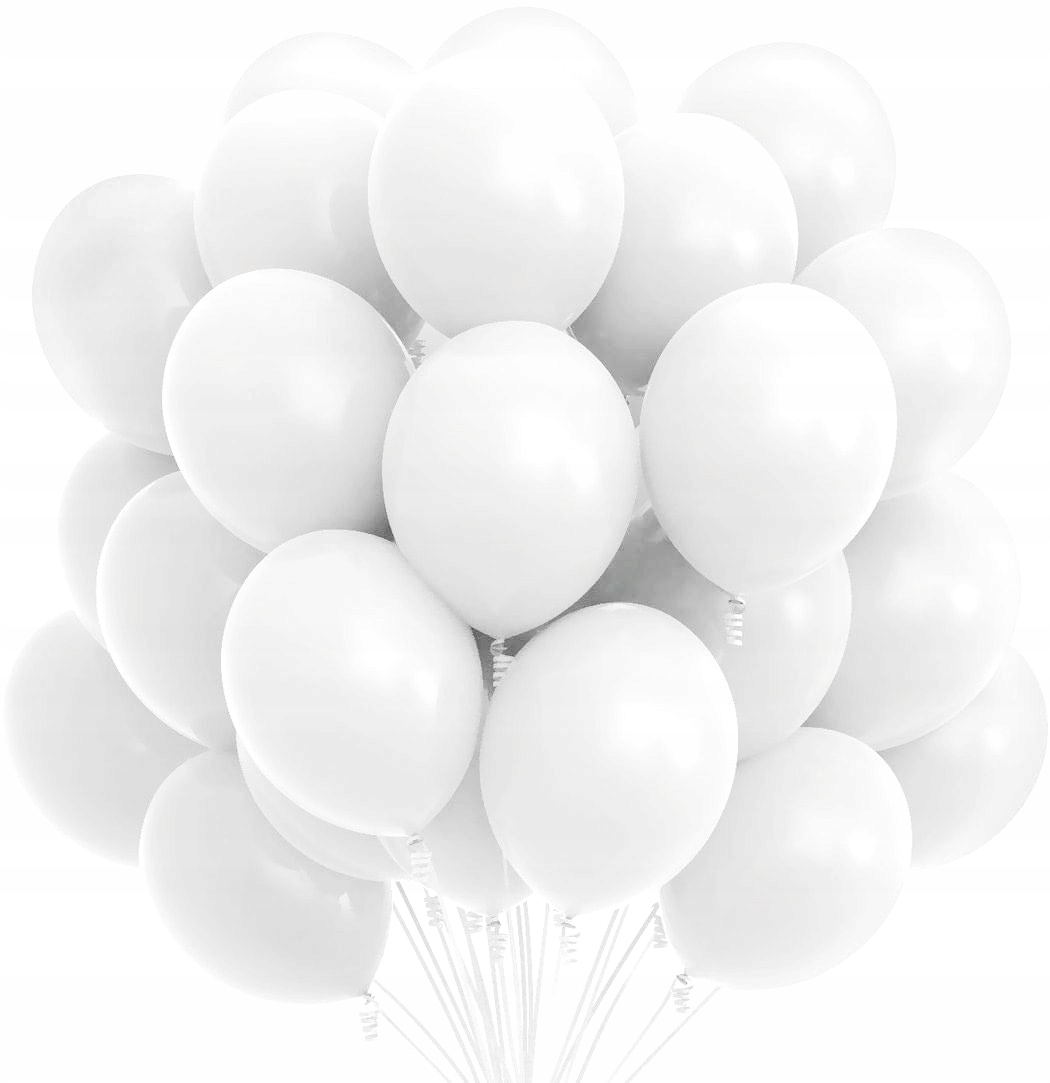 

Duże Balony Białe Metaliczne na Ślub Wesele 50szt