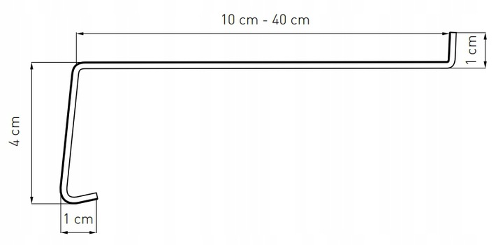 Parapet Zewnętrzny Stalowy Prosty 20 cm Brąz RAL 8017 Kod producenta PS-8017-L200