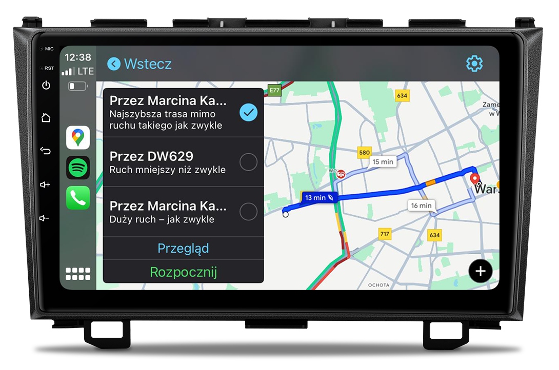 Honda Cr-v 2006-2012 Rádio Navigace Android Auto Carplay 8GB/128GB Dsp