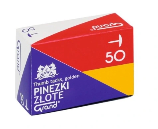 

Pinezki złote, 50 sztuk