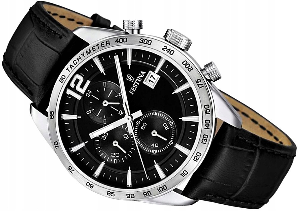 Originální Pánské Hodinky Festina F16760/4 Timeless Chronograph Taška Box