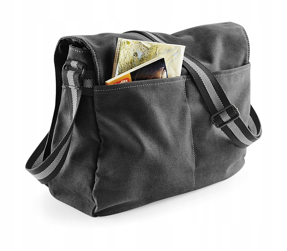 Velká Textilní Taška Přes Rameno, Dokumenty A Notebook, Pánská Vintage