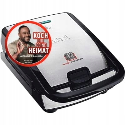 TEFAL Snack Collection Zestaw 4w1 Urządzenie Kombi 700W Czarny Stalowy — miniatura 2