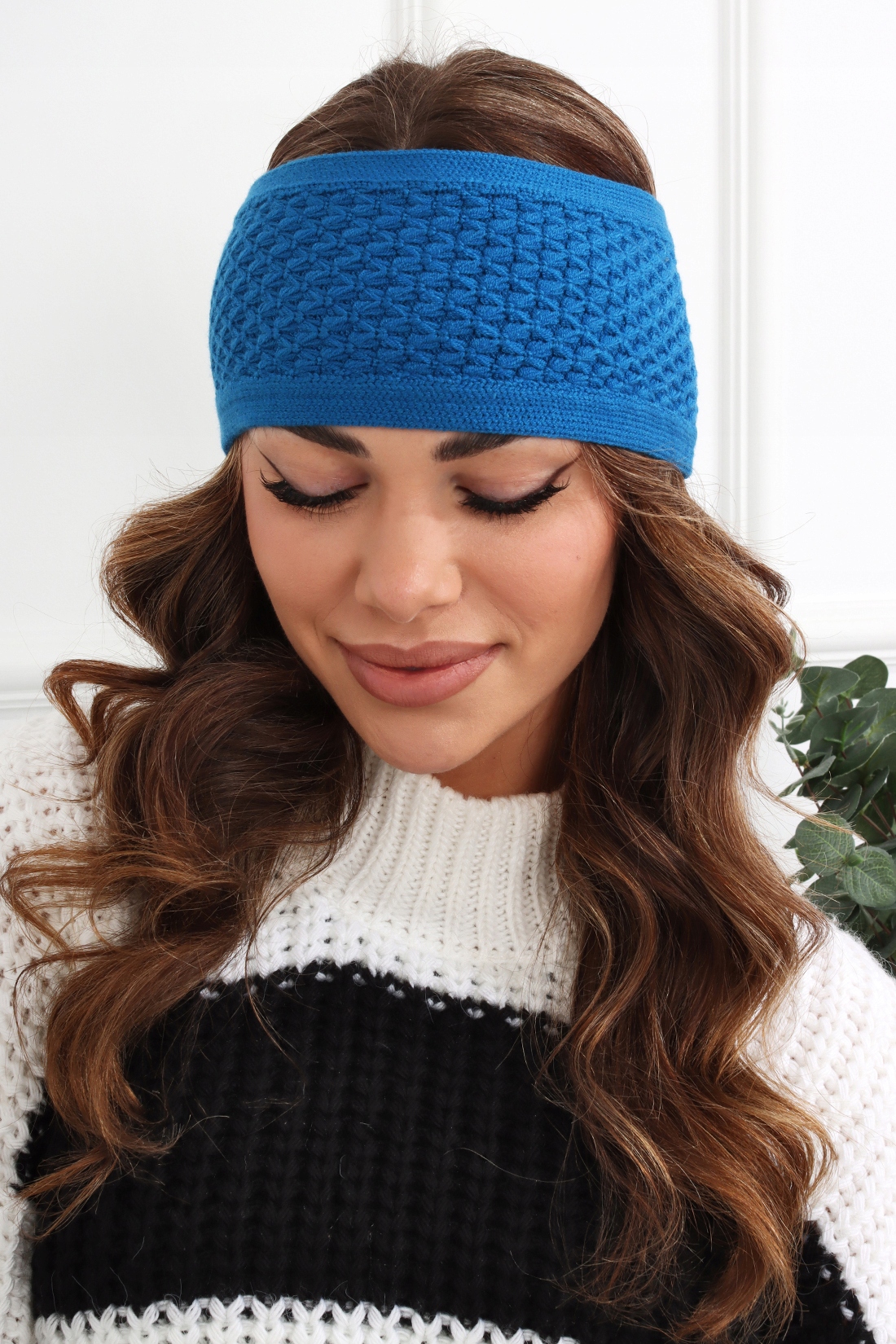 OPASKA DAMSKA NA GŁOWĘ USZY NAUSZNIKI TURBAN CZAPKA CIEPŁA SZEROKA CHABROWA Model 2717