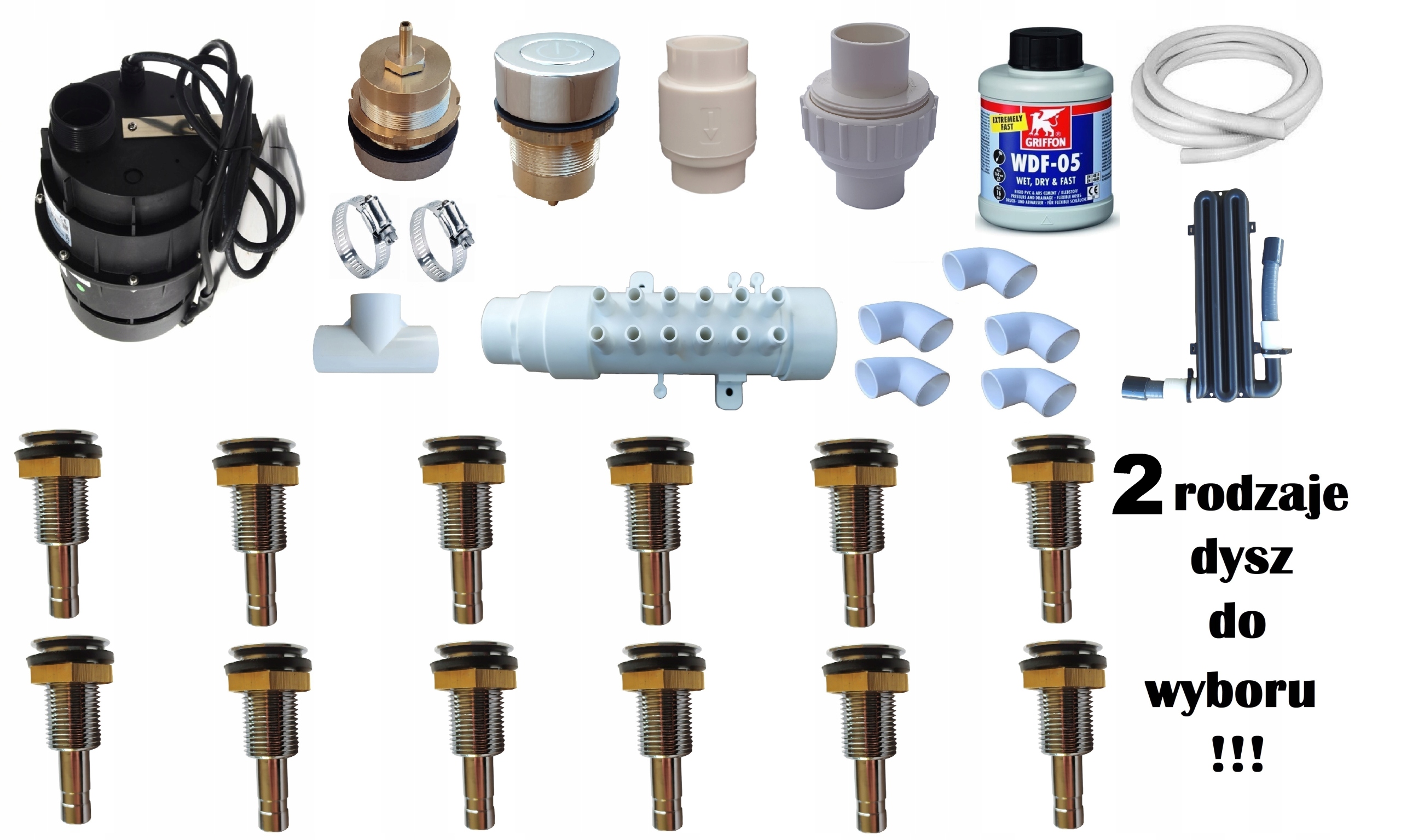 Akce Sada pro Aeromasáž 12 trysek čerpadlo ohřívač 1000 W Vany Balii