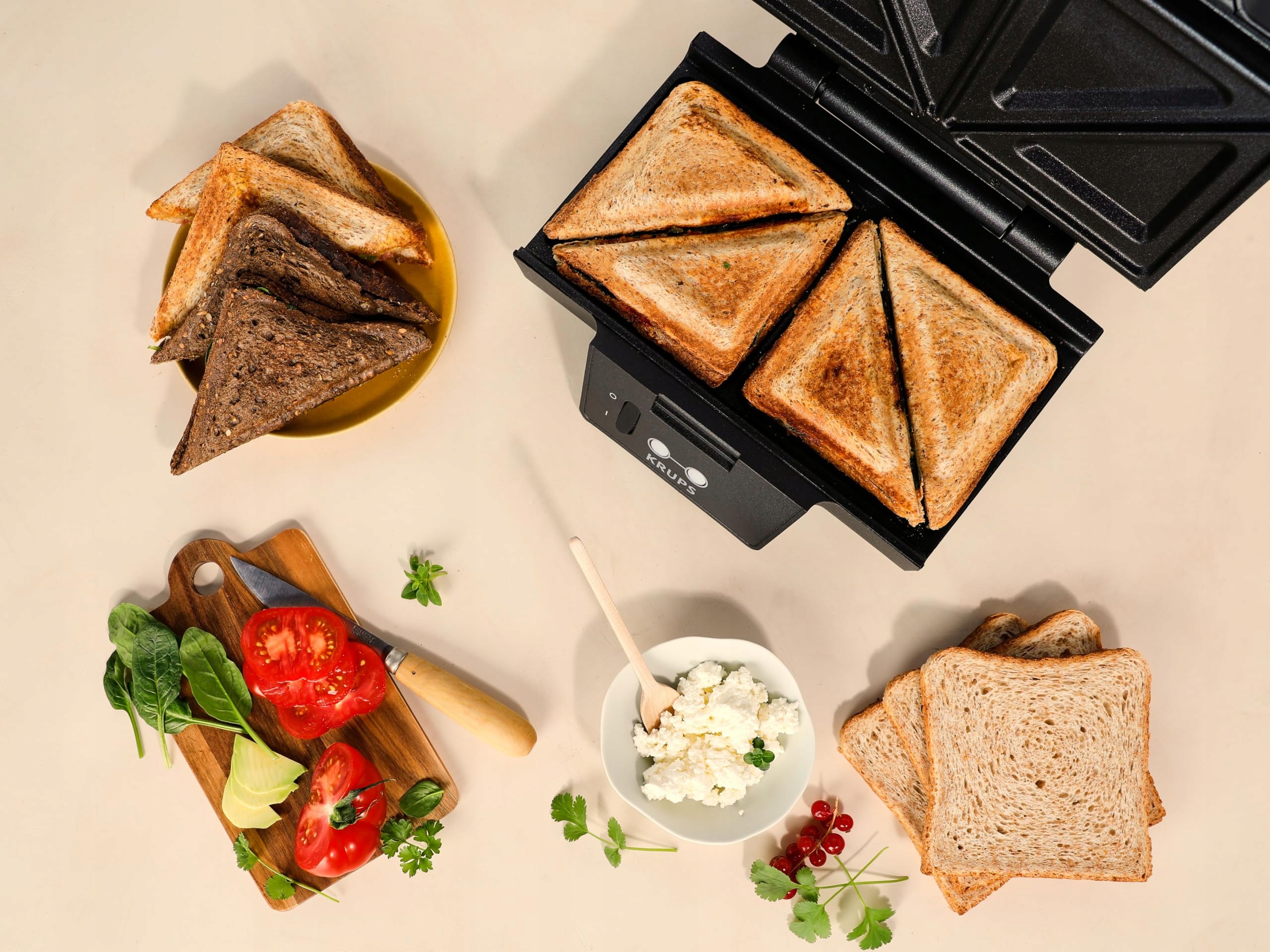 KRUPS Opiekacz Do Kanapek Trójkątnych 850W Antyprzywierające Płyty — miniatura 9