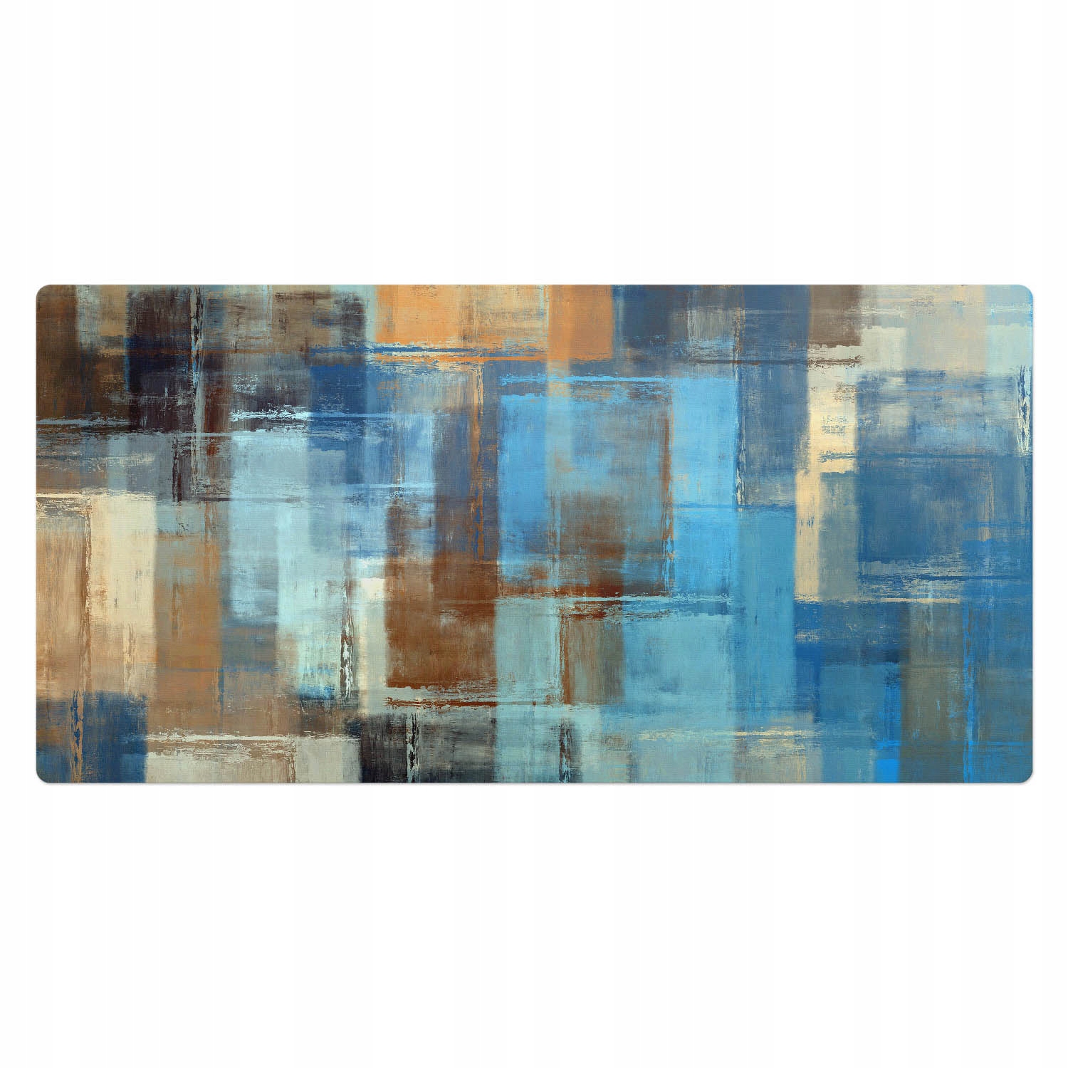 Podložka na psací stůl s grafikou pro domácnost i kancelář Geometrie v obdélníkech 100 x 50 cm