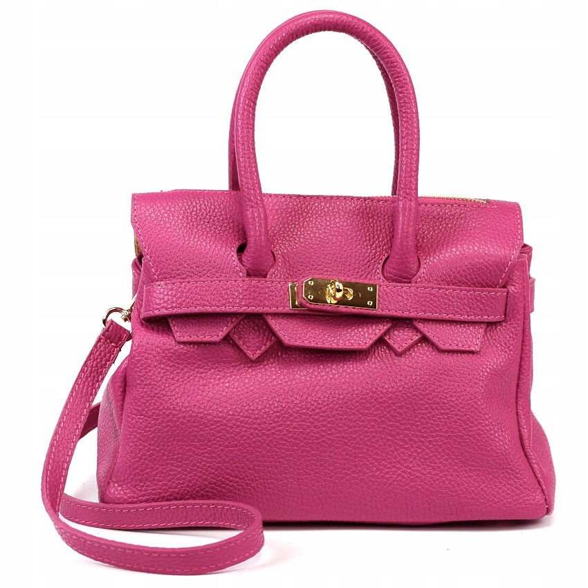 TOREBKA SALVADORE FERETTI SKÓRA FUKSJA MINI 882B Odcień fuksja