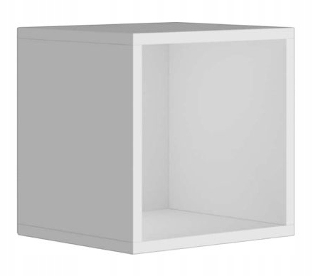 

Biała półka wisząca na książki kwadrat Premium