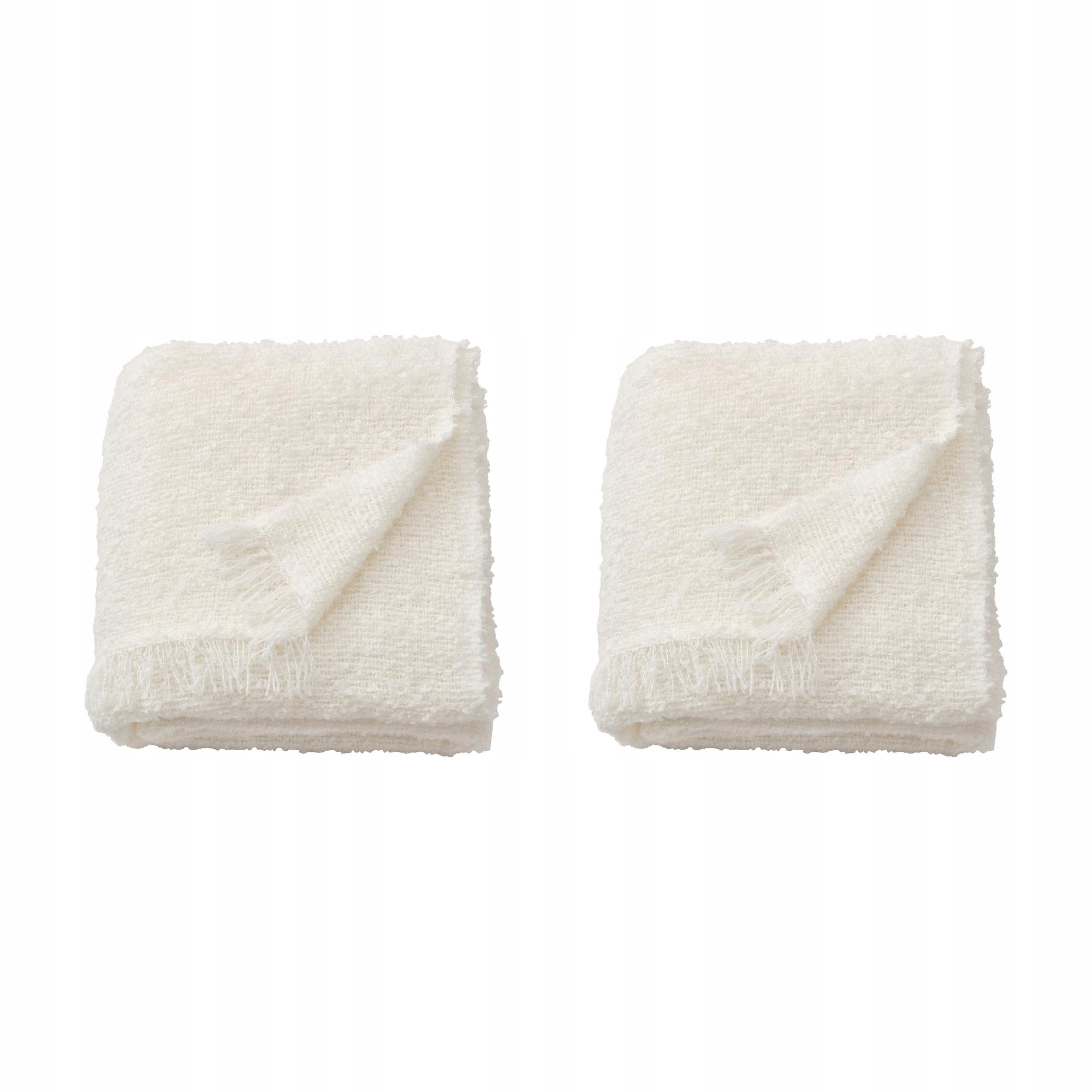 2 ks Krémový pléd Sandbrodd 130 x 170 cm, recyklovaný, měkký