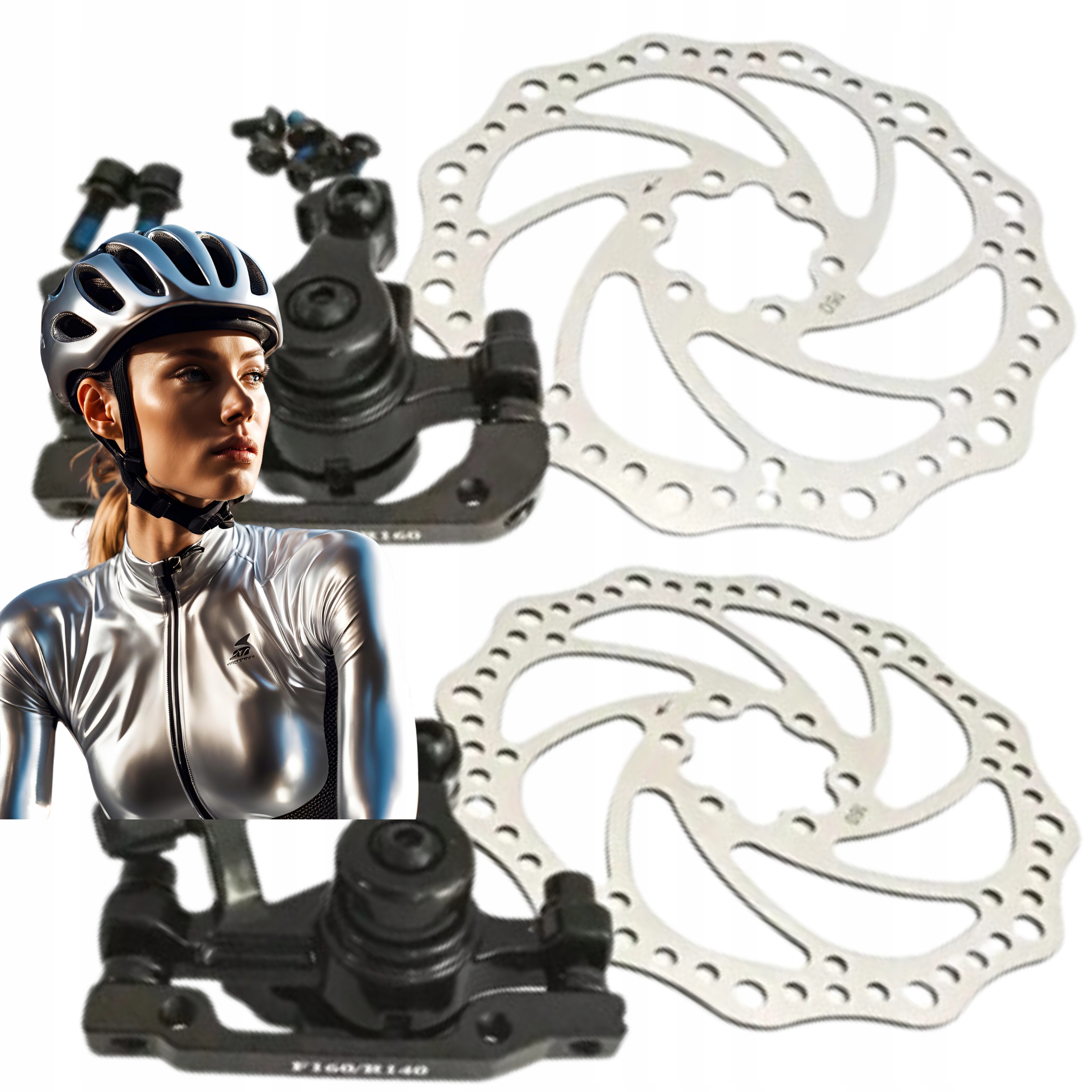 Sada kotoučových brzd 160 mm – efektivní přední a zadní brzdy pro jízdní kola