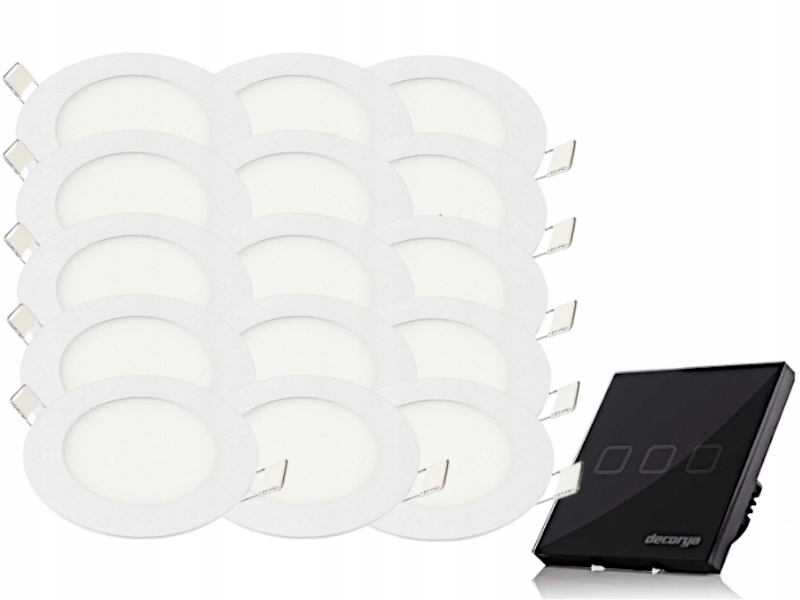 Sada Tenký panel Led svítidlo 3W 15x Vypínač