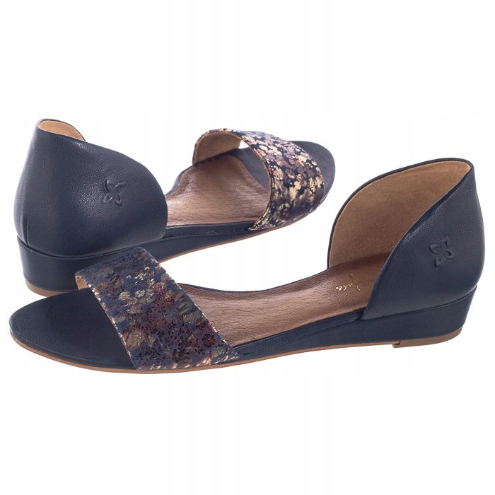 Dámské kožené sandály Maciejka Tmavě modré 01971-50/00-5