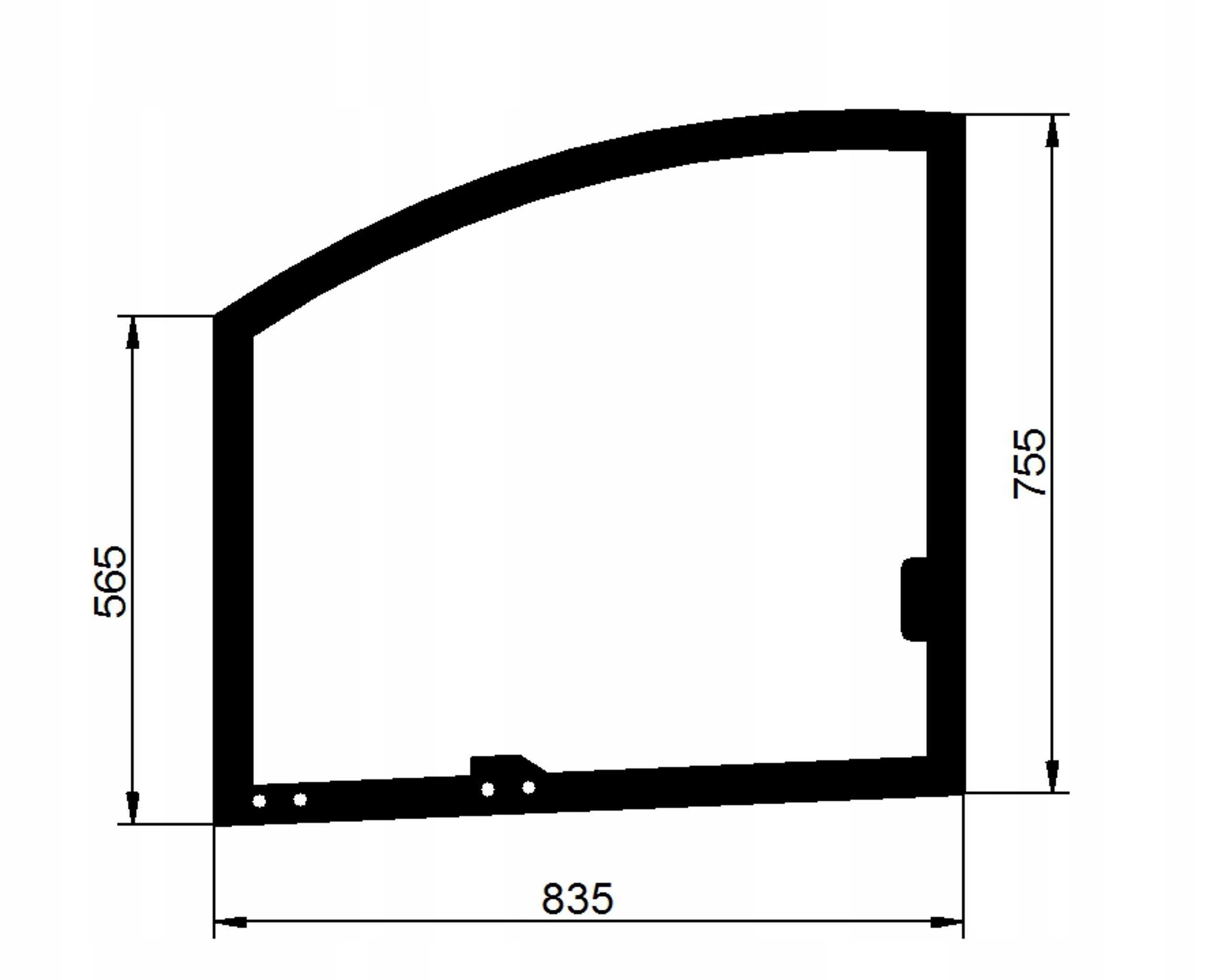 sklo Claas Targo K50 K60 K70 série K horní dveře