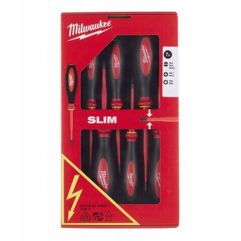 Sada izolovaných šroubováků Milwaukee Vde 1000V 7ks Sl Ph Pz 4932478738