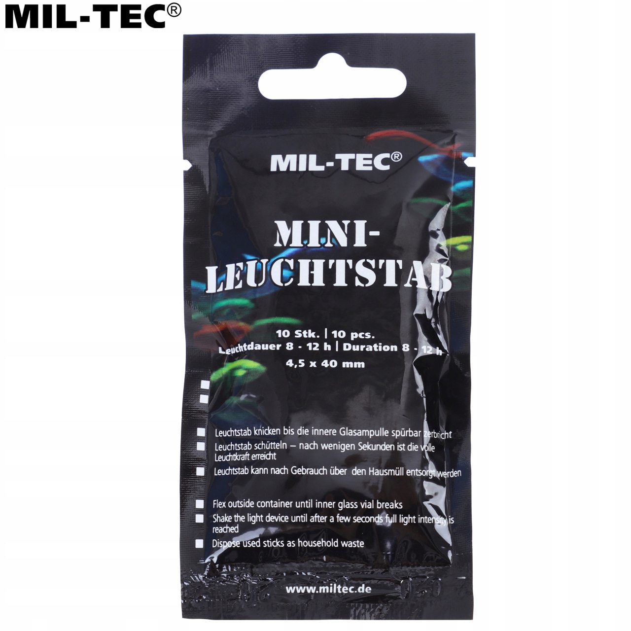 Światło chemiczne Oświetlenie Mil-Tec Lightstick Mini 10szt. - Żółte Stan opakowania oryginalne