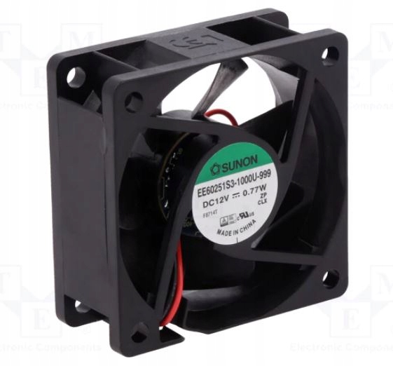 

Sunon Wentylator DC 12V 60x60x25mm 27,04m3/h