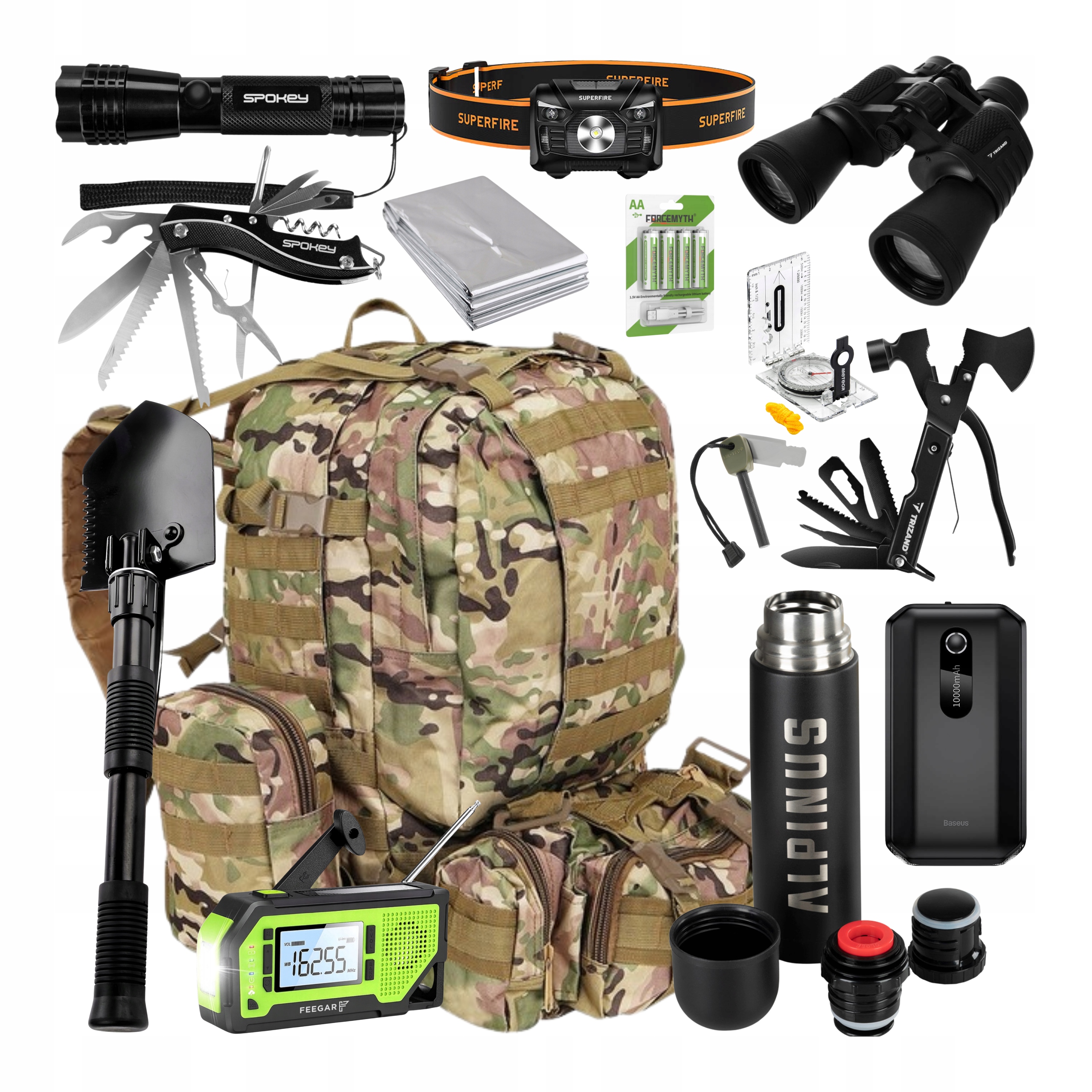 Survivalový Set 13v1 Připravený K Akci batoh Pro Vojenské Přežití