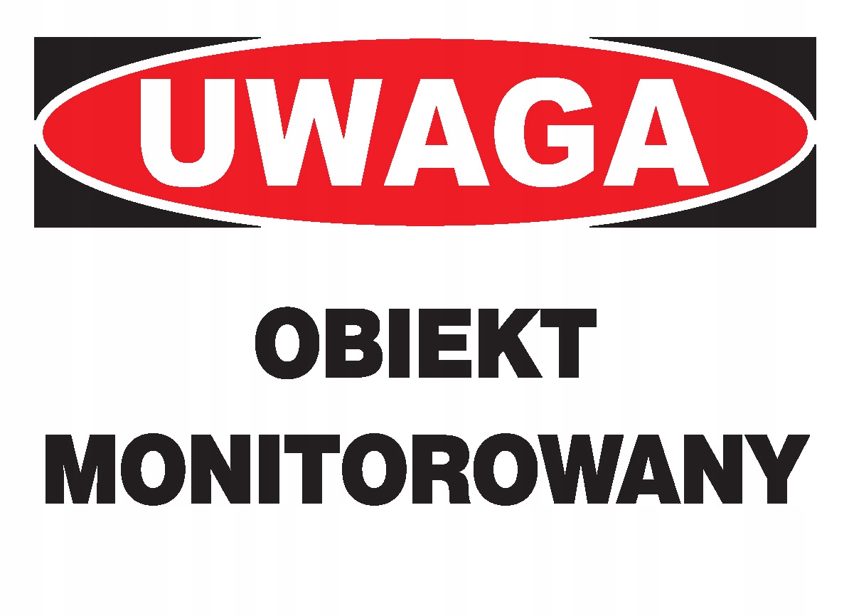 

Tabliczka Tablica Obiekt Monitorowany 35x25 cm Pcv