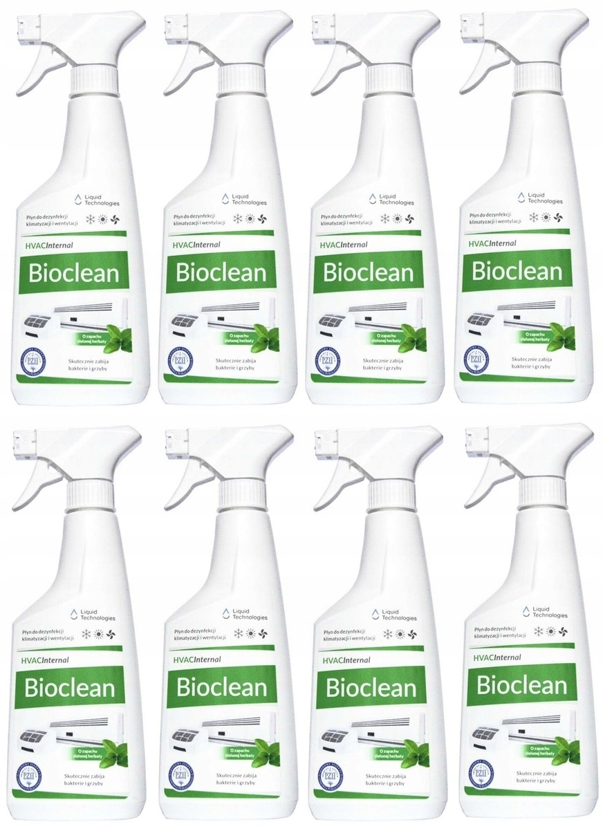 Levně 8x Přípravek na čištění klimatizačních zařízení 0.5 L Bioclean Liquid Technologies