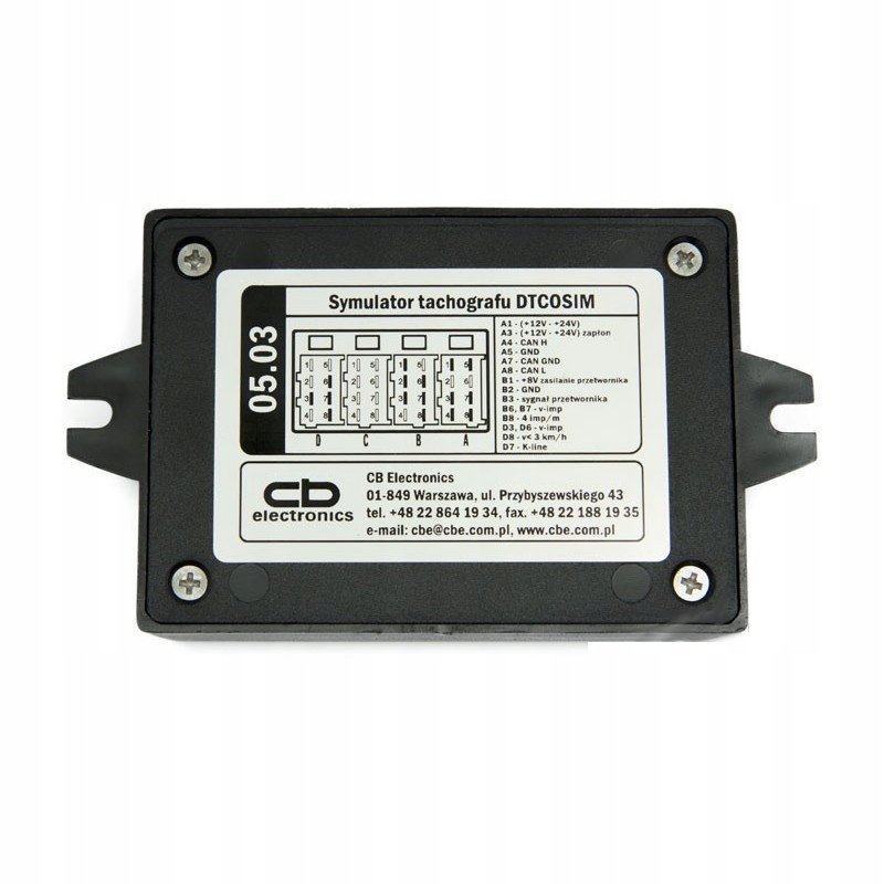 Symulator tachografu DTCOSIM CB Electronics Part number DTCOSIM