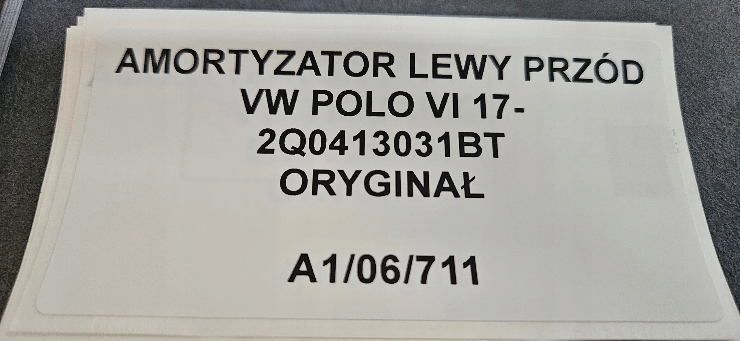shock absorber left front VW POLO VI 17- 2Q0413031BT