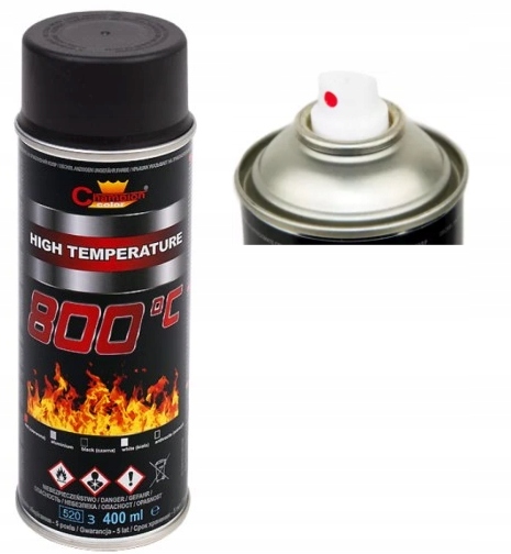 Spray Farba żaroodporna na temperaturę czarny Ral 9011 ,do grila 400 ml.