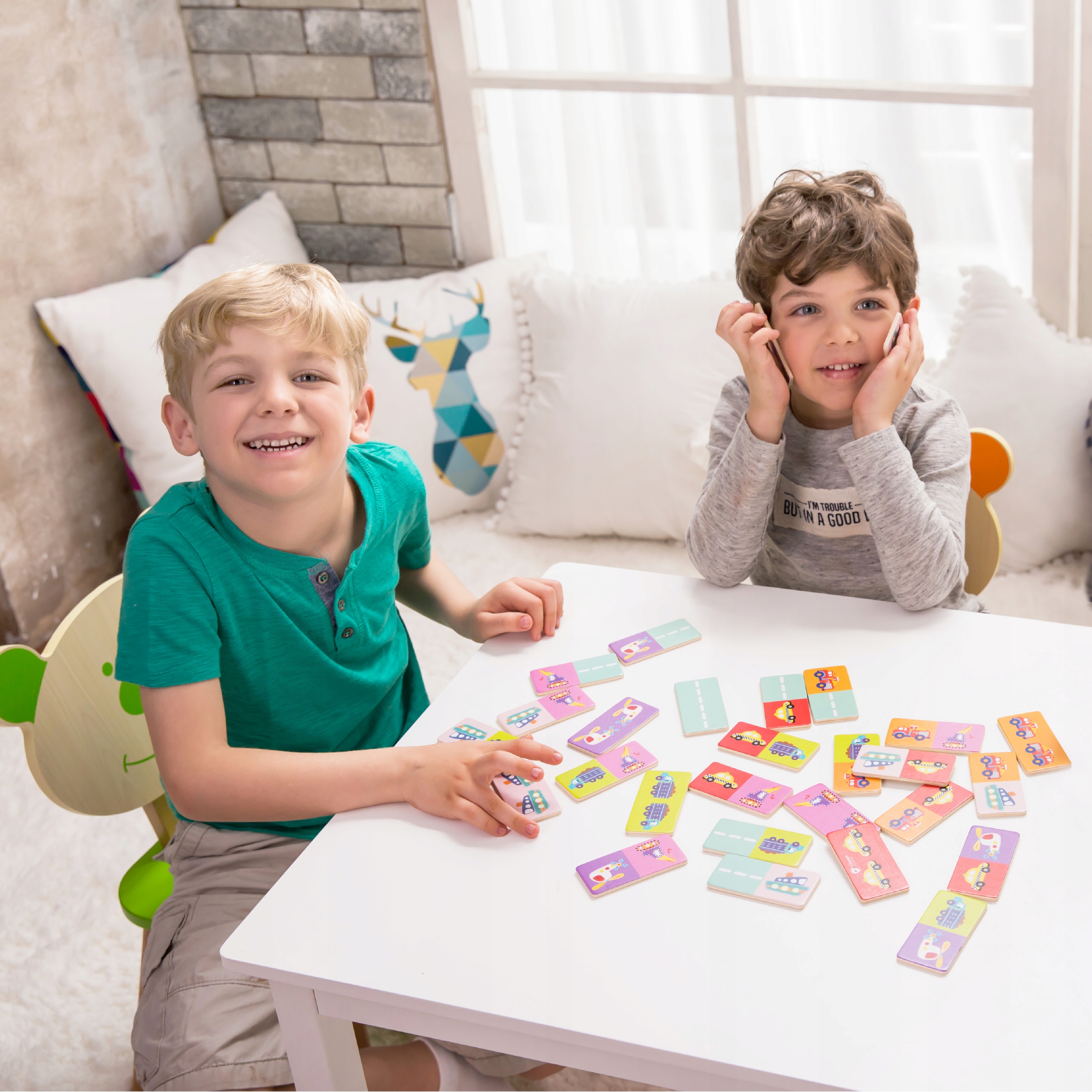 DOMINO GRA OBRAZKOWA DREWNIANA EDUKACYJNA UKŁADANA LOGICZNA CLASSIC WORLD Marka Classic World