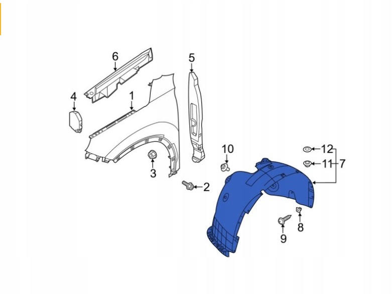 HYUNDAI PALISADE NADKOLE PRZÓD PRAWE OEM Producent części Hyundai OE