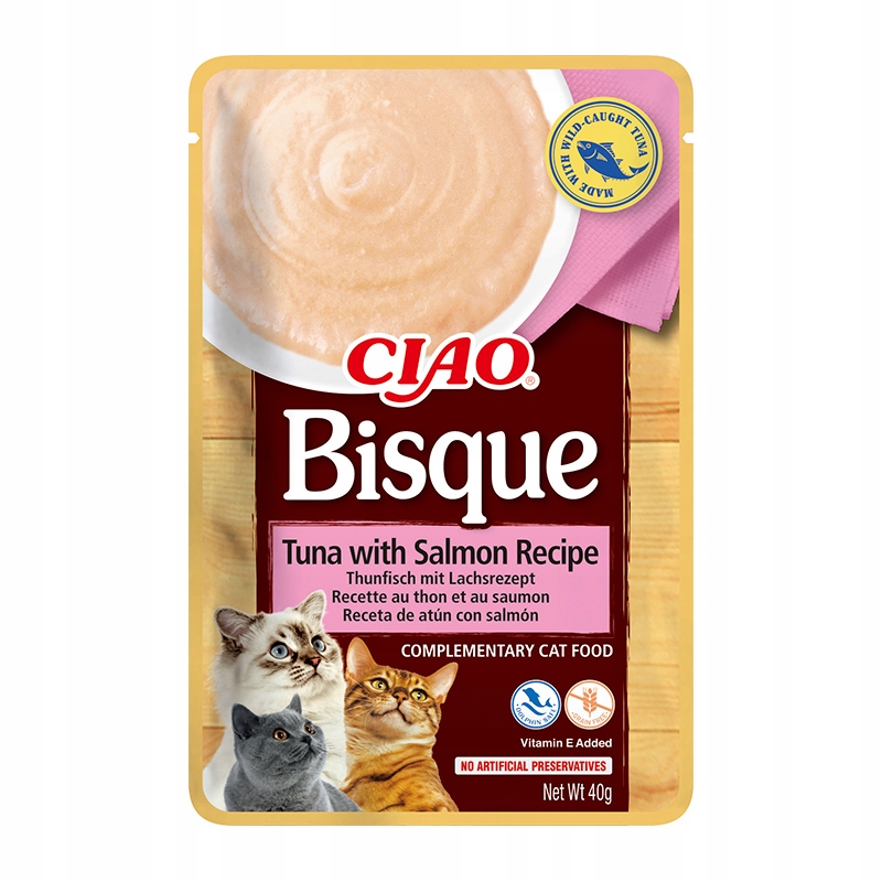 Ciao Churu Cat Bisque Tuňákovo-lososové pyré 40 g