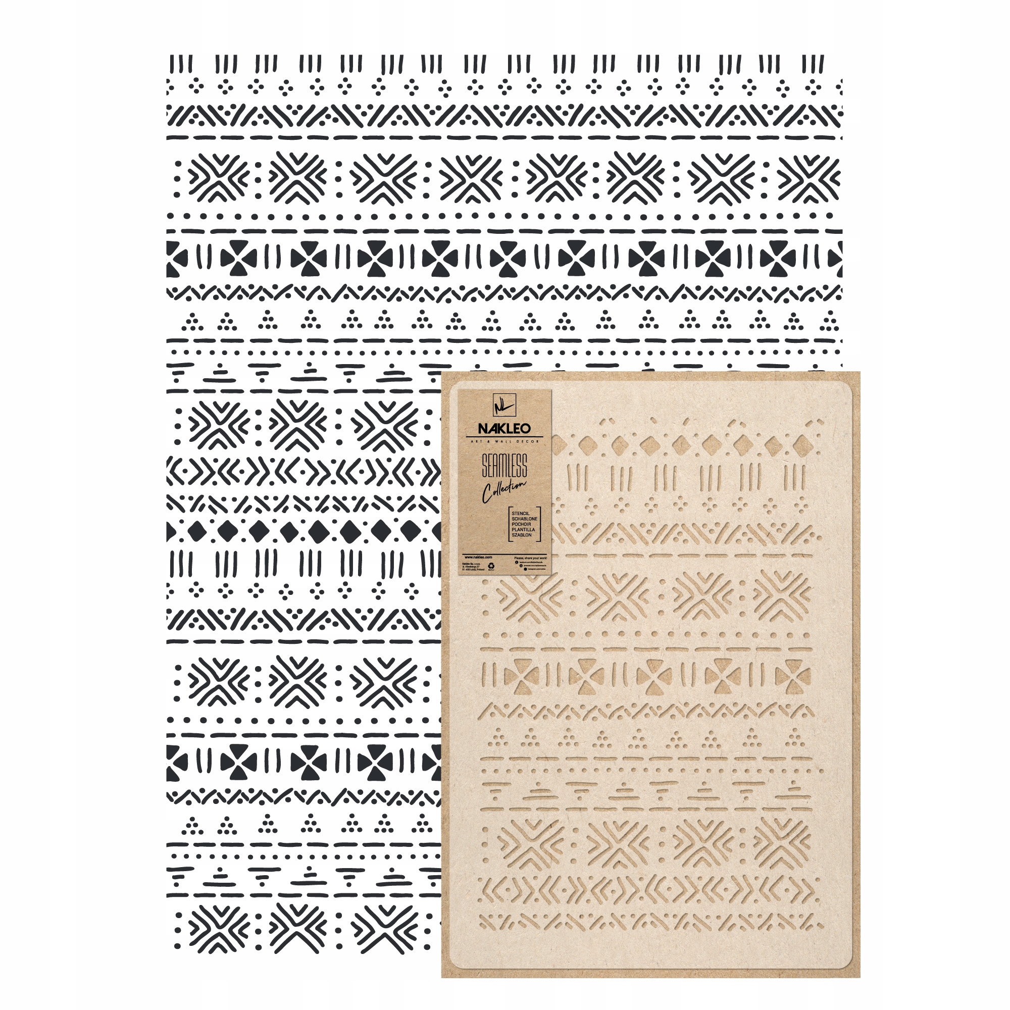 SZABLON MALARSKI powtarzalny // MALI MUDCLOTH