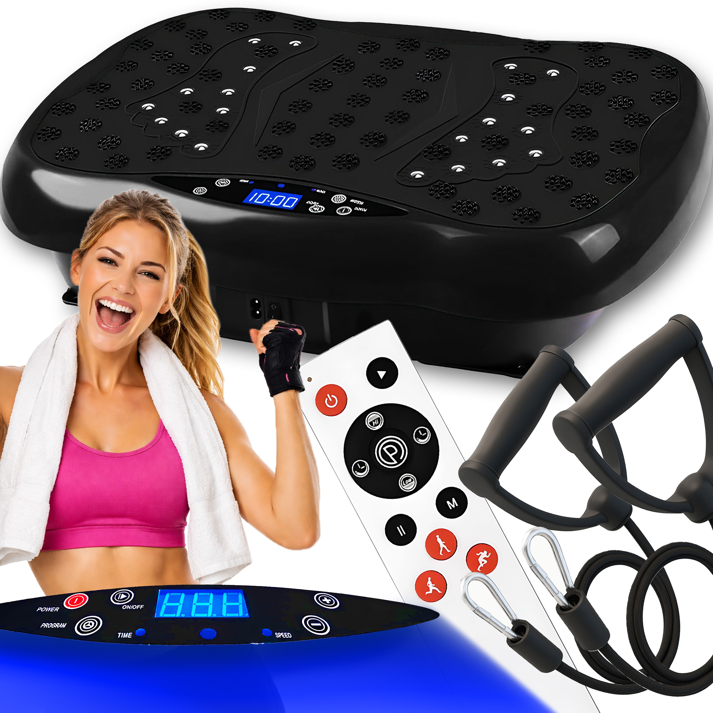 ВИБРАЦИОННАЯ ПЛАТФОРМА VIBRO ТОНКИЙ МАССАЖЕР ДЛЯ ТРЕНИРОВКИ ВСЕГО ТЕЛА БЕЗ УСИЛИЙ