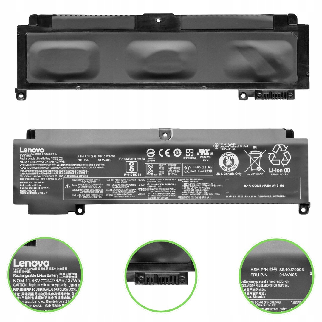 Batéria 00HW024 do Lenovo Thinkpad T460s T470s