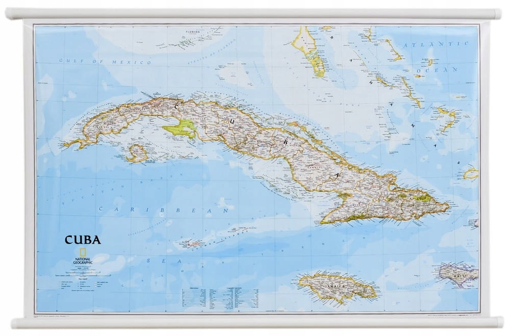 Kuba Mapa Ścienna Ozdobna Ng Classic