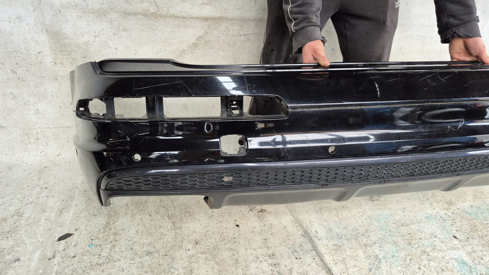AUDI Q7 II 2 4M S-LINE 15-19 bumper rear part rear PDC