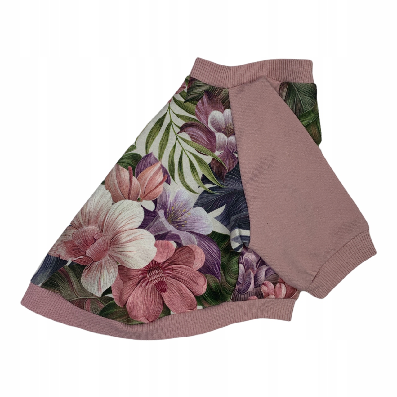 Levně Mikina pro psa s raglánovým rukávem Květiny, velikost XL