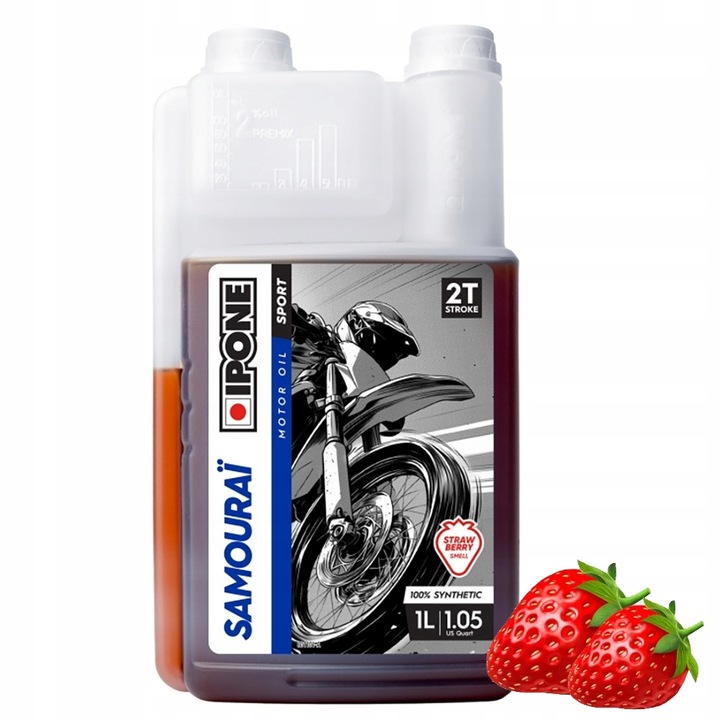 Olej Do Mieszanki Ipone Samourai 2T Syntetyk 1L Truskawka