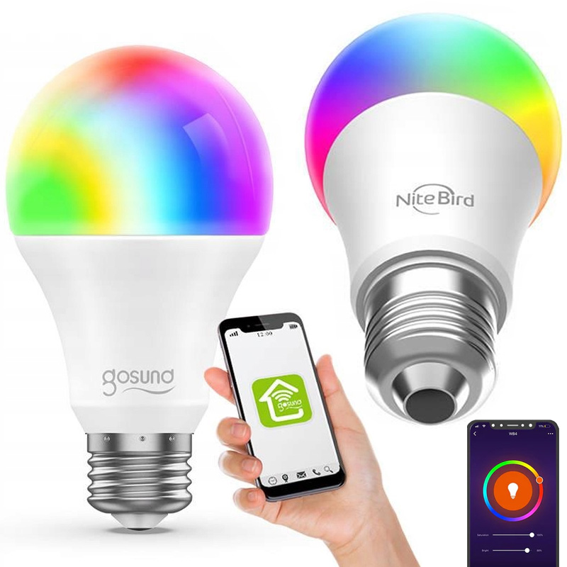 

Zestaw 2 Sztuki Żarówka E27 8W Led Rgb Wifi Tuya