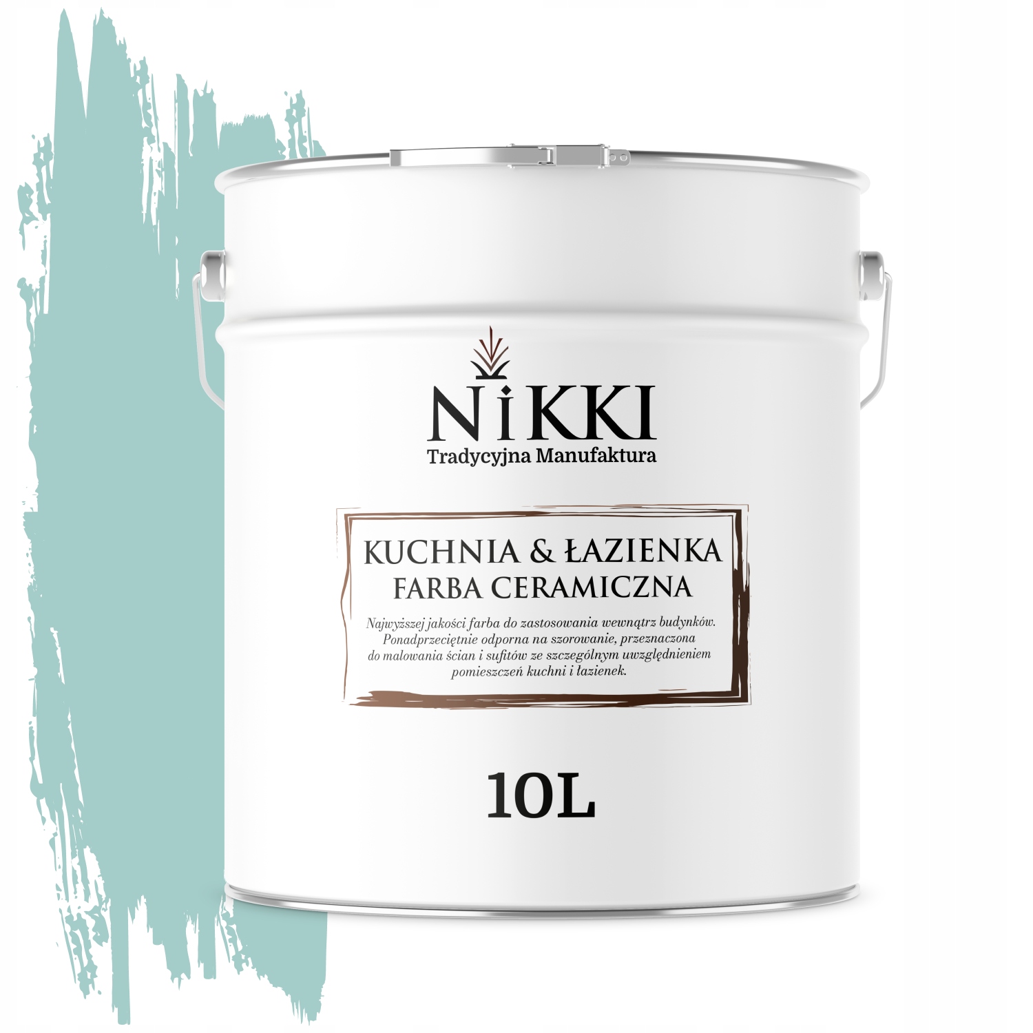 Keramická Farba Kuchyňa Kúpeľňa Mätová H1553 Hlboká Matná 10 L Nástenná