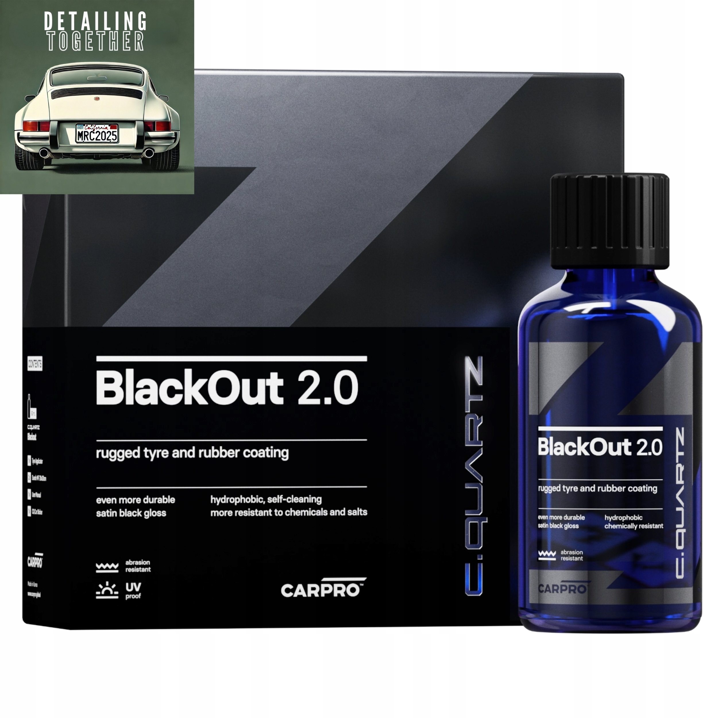 CarPro CQuartz BlackOut Povlak na pneumatiky z gumy 100 ml