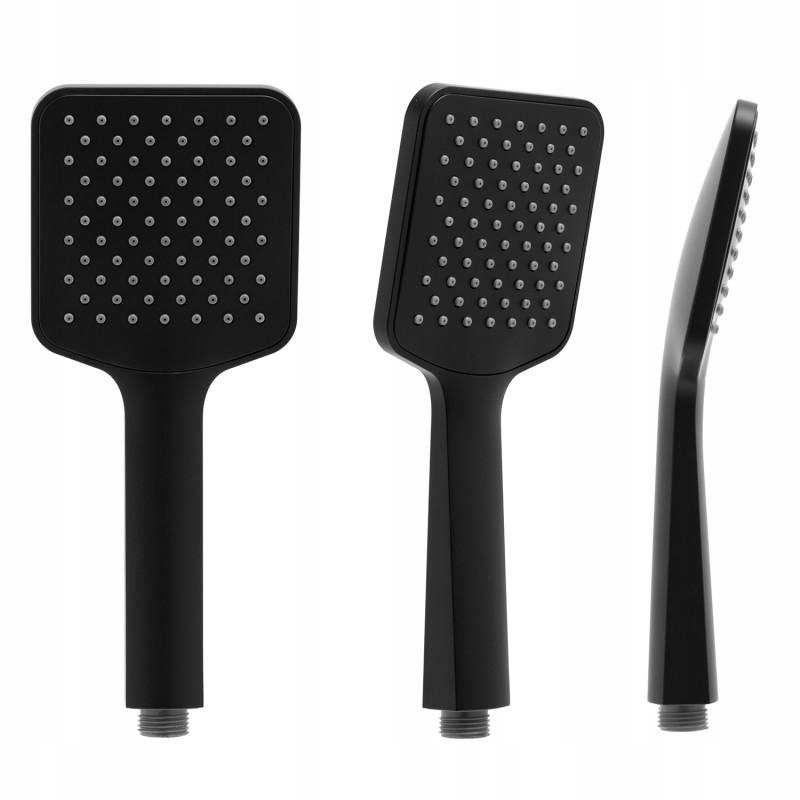 BATERIA - PRYSZNICOWA Z DESZCZOWNICĄ - CZARNA LOFT Kolor czarny