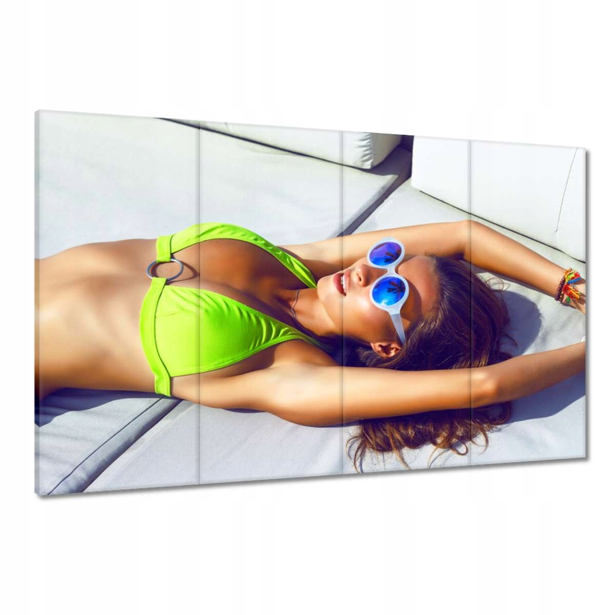 Obrazy 120x80 Limetkové bikiny Holka