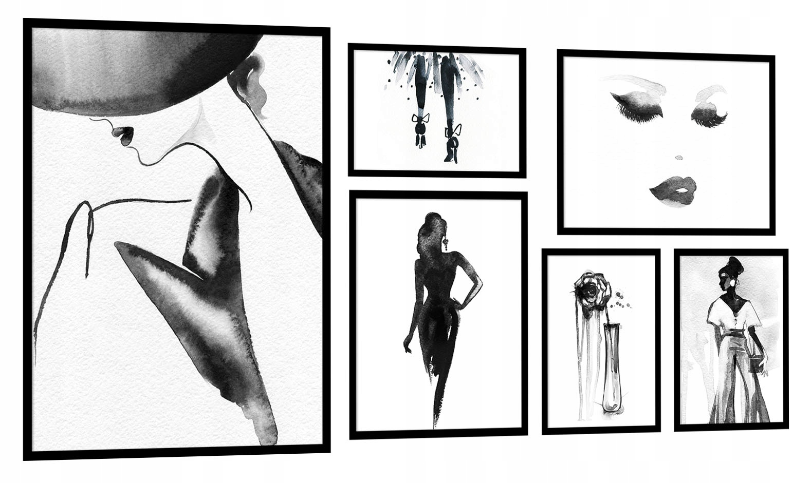 Komplet 6 Ks Obrazů Plakáty Bez Rámečku KP017